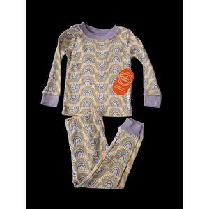 NWT Toddler Girls Rainbow Pajama Set – Long Sleeve Top & Pants – Size 3T